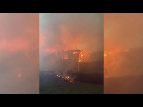 Lightning strike sparks house fire in Oldham County during storm