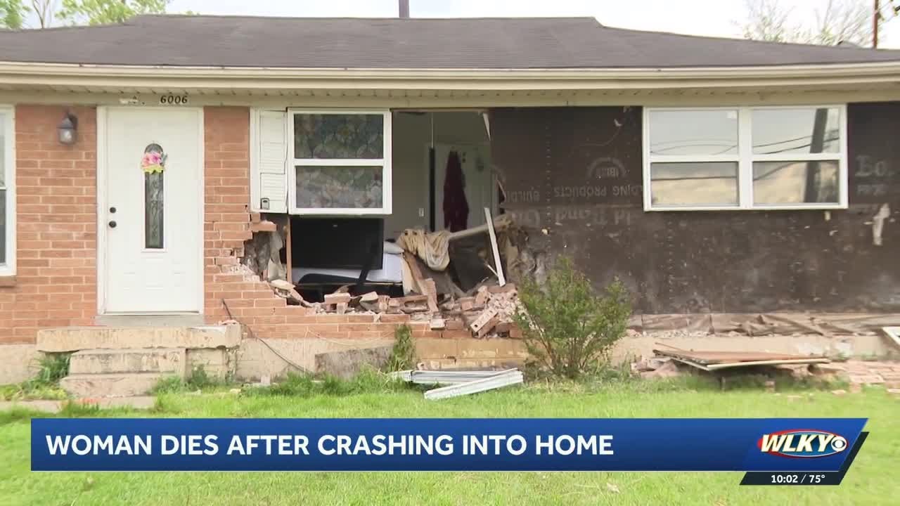 LMPD: Woman dies after crashing into home on Cooper Chapel Road