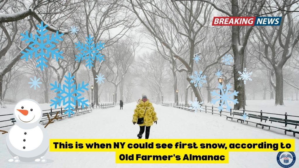 This is when NY could see first snow, according to Old Farmer's Almanac
