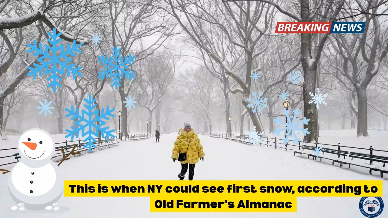 This is when NY could see first snow, according to Old Farmer's Almanac