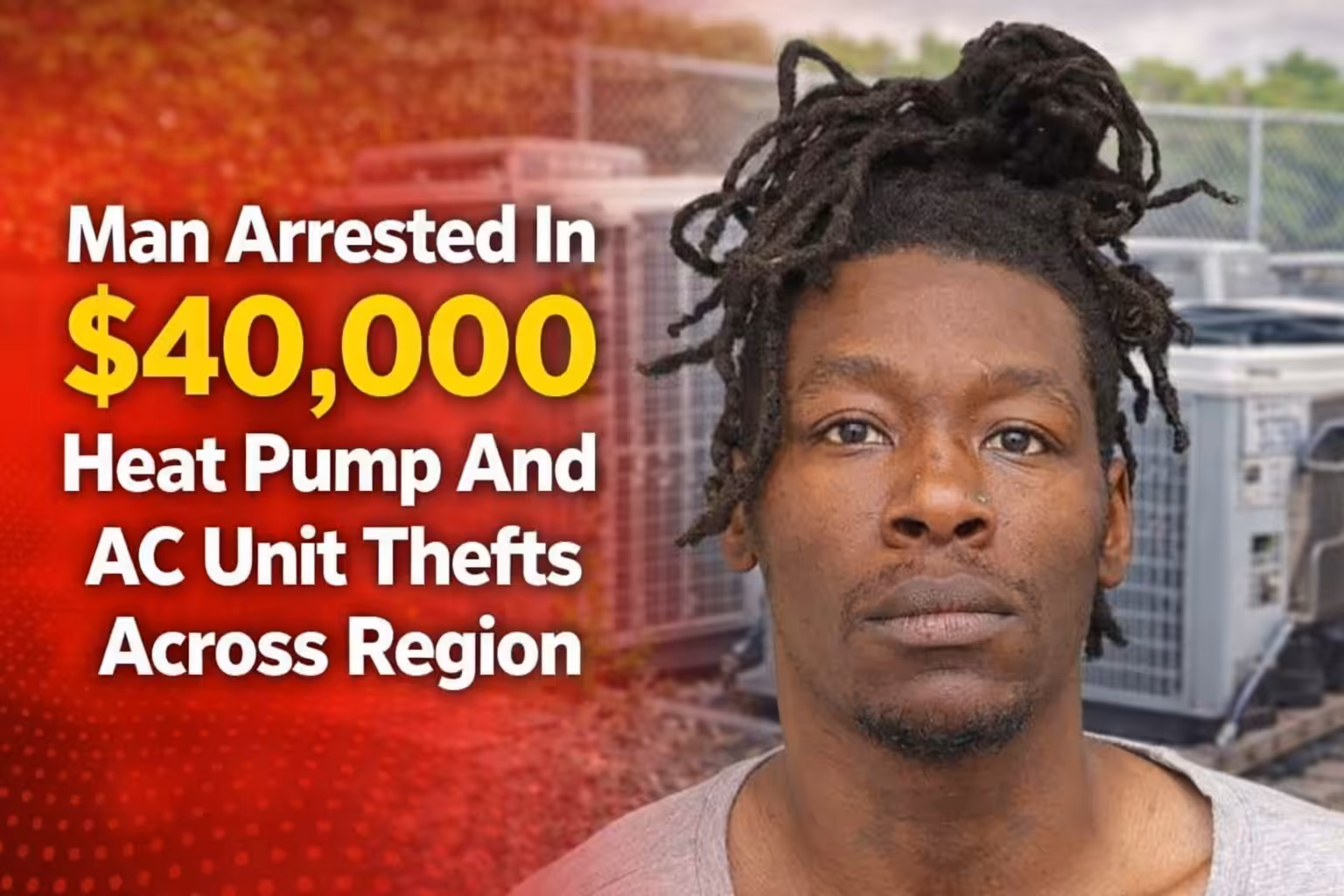 Man Arrested In $40,000 Heat Pump And AC Unit Thefts Across Region