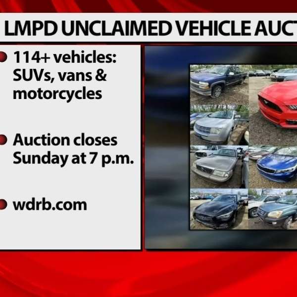 Louisville Metro Police Auctioning Off 114 Unclaimed Vehicles
